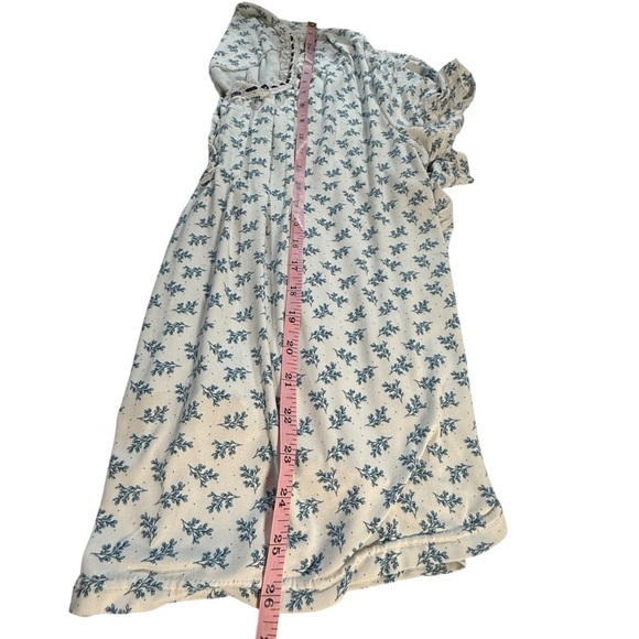 Body Touch Intimates Two Piece Pajama Set Sz 3X Cropped Pant Blue Floral Soft - Picture 7 of 13